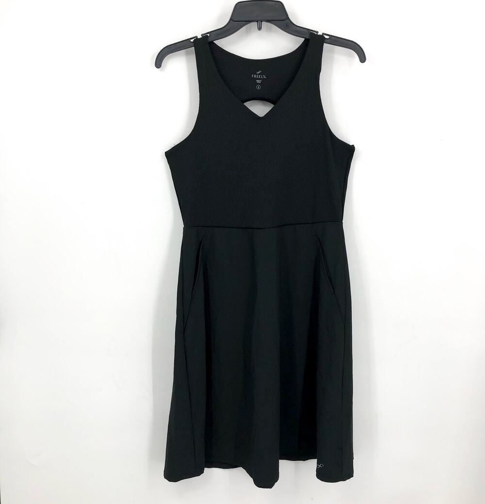 FREELY Women's Activewear Dress Small Black Cut Out Back NWOT